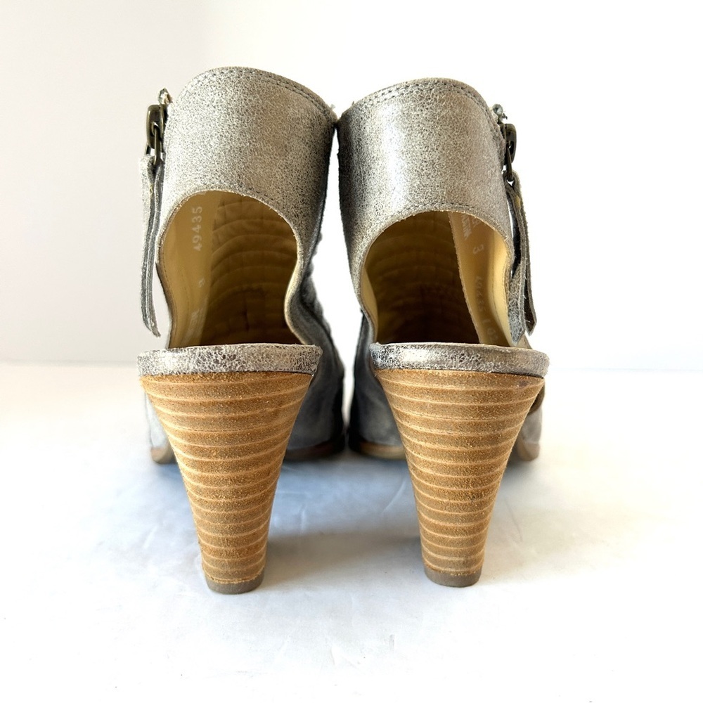 Paul Green Cayanne Bootie Sandal Heel Shoe Metallic Peep Toe Size EU35.5 US 5.5 - Picture 5 of 15